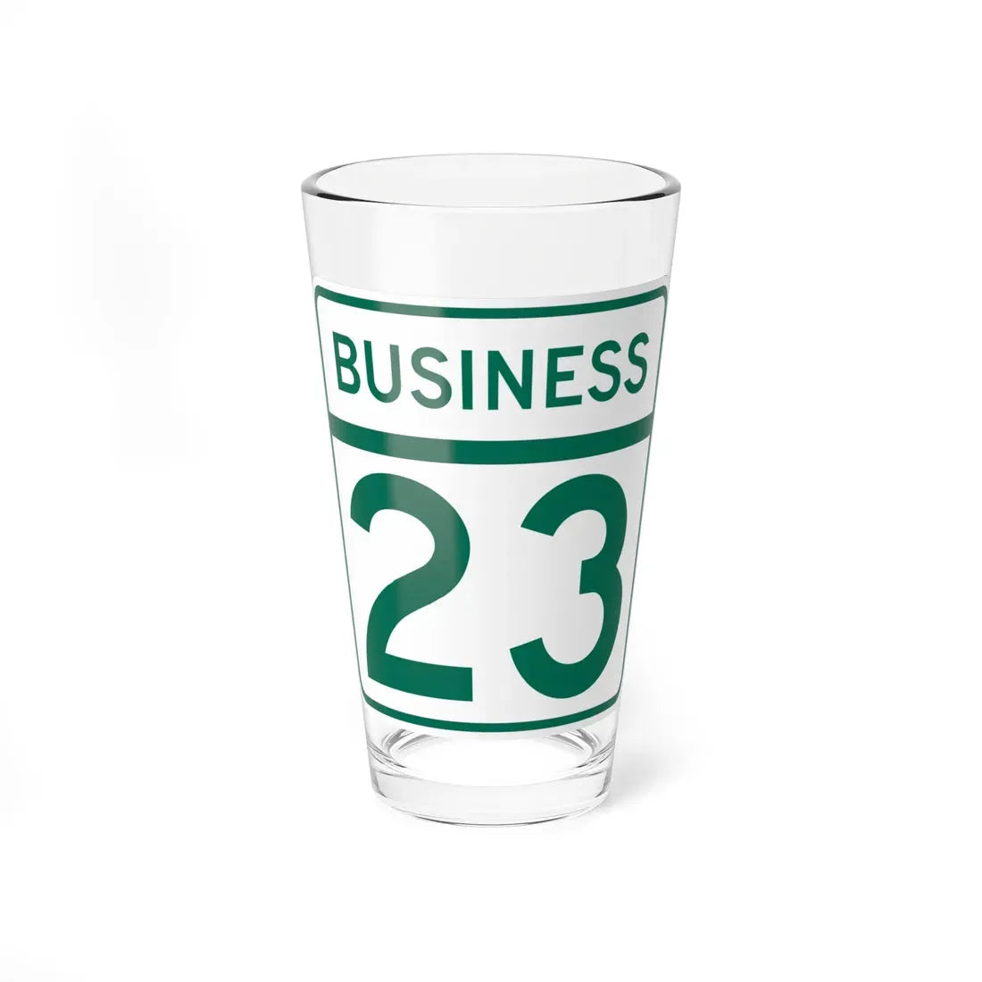 MD Route 23 Business (Maryland) (Road Sign) Pint Glass 16oz 16oz - Go Mug Yourself