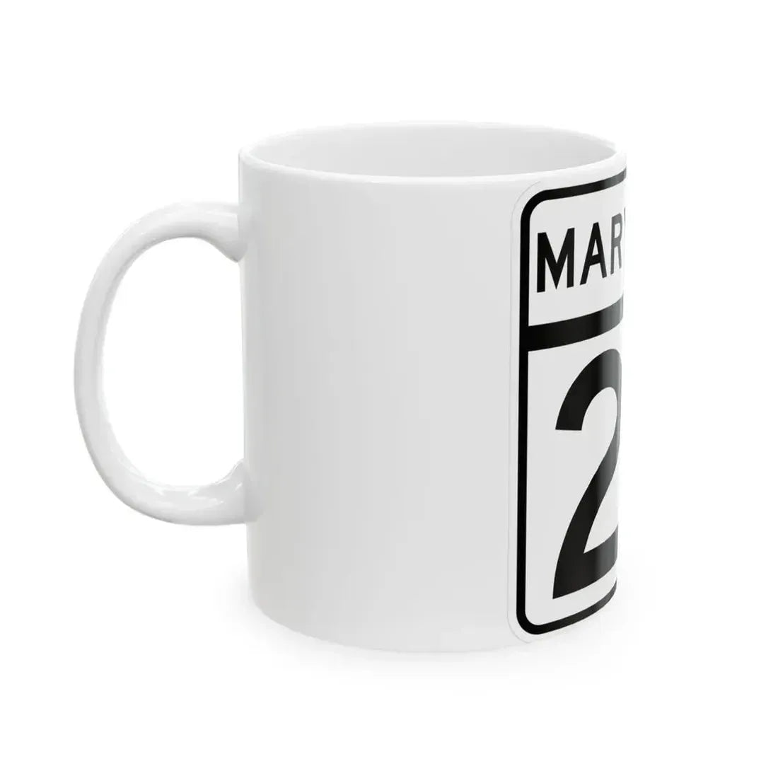 MD Route 23 (Maryland) (Road Sign) White Coffee Mug - Go Mug Yourself