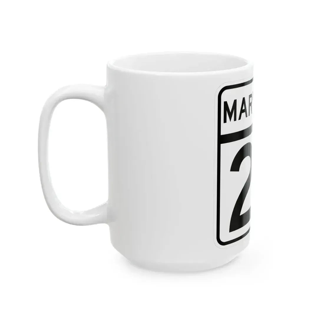 MD Route 23 (Maryland) (Road Sign) White Coffee Mug - Go Mug Yourself