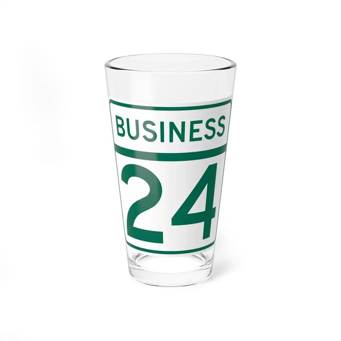 MD Route 24 Business (Maryland) (Road Sign) Pint Glass 16oz 16oz - Go Mug Yourself