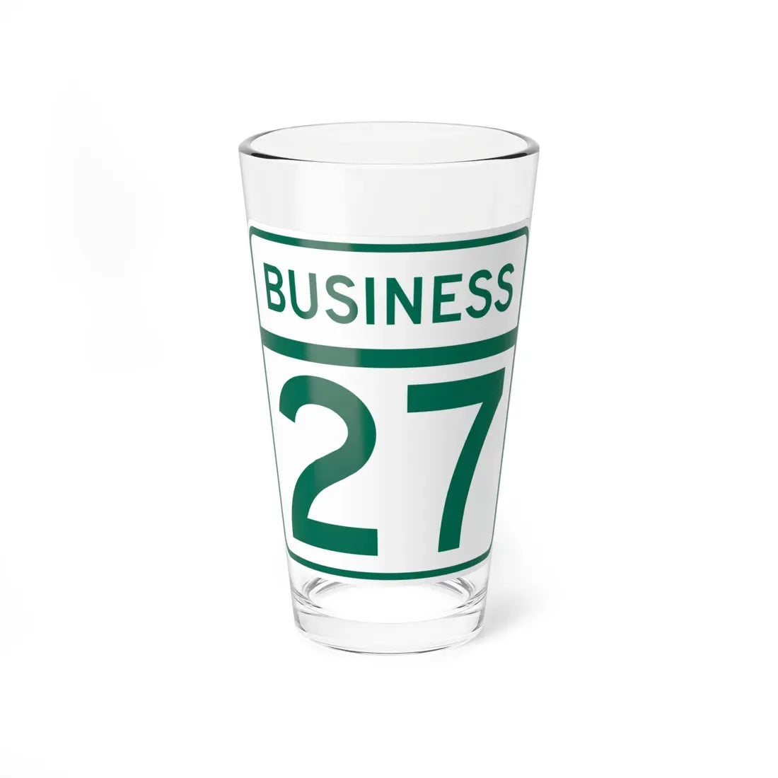 MD Route 27 Business (Maryland) (Road Sign) Pint Glass 16oz 16oz - Go Mug Yourself