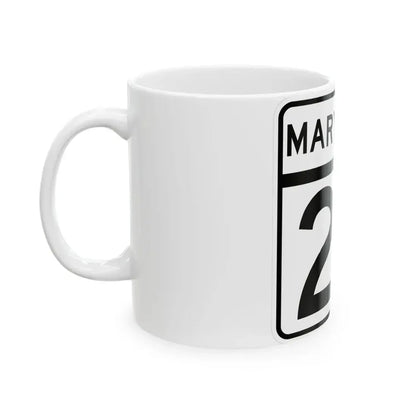 MD Route 27 (Maryland) (Road Sign) White Coffee Mug - Go Mug Yourself