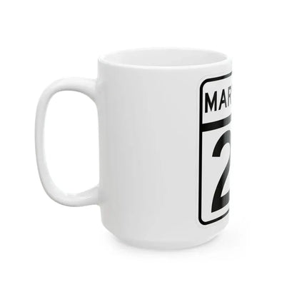 MD Route 27 (Maryland) (Road Sign) White Coffee Mug - Go Mug Yourself