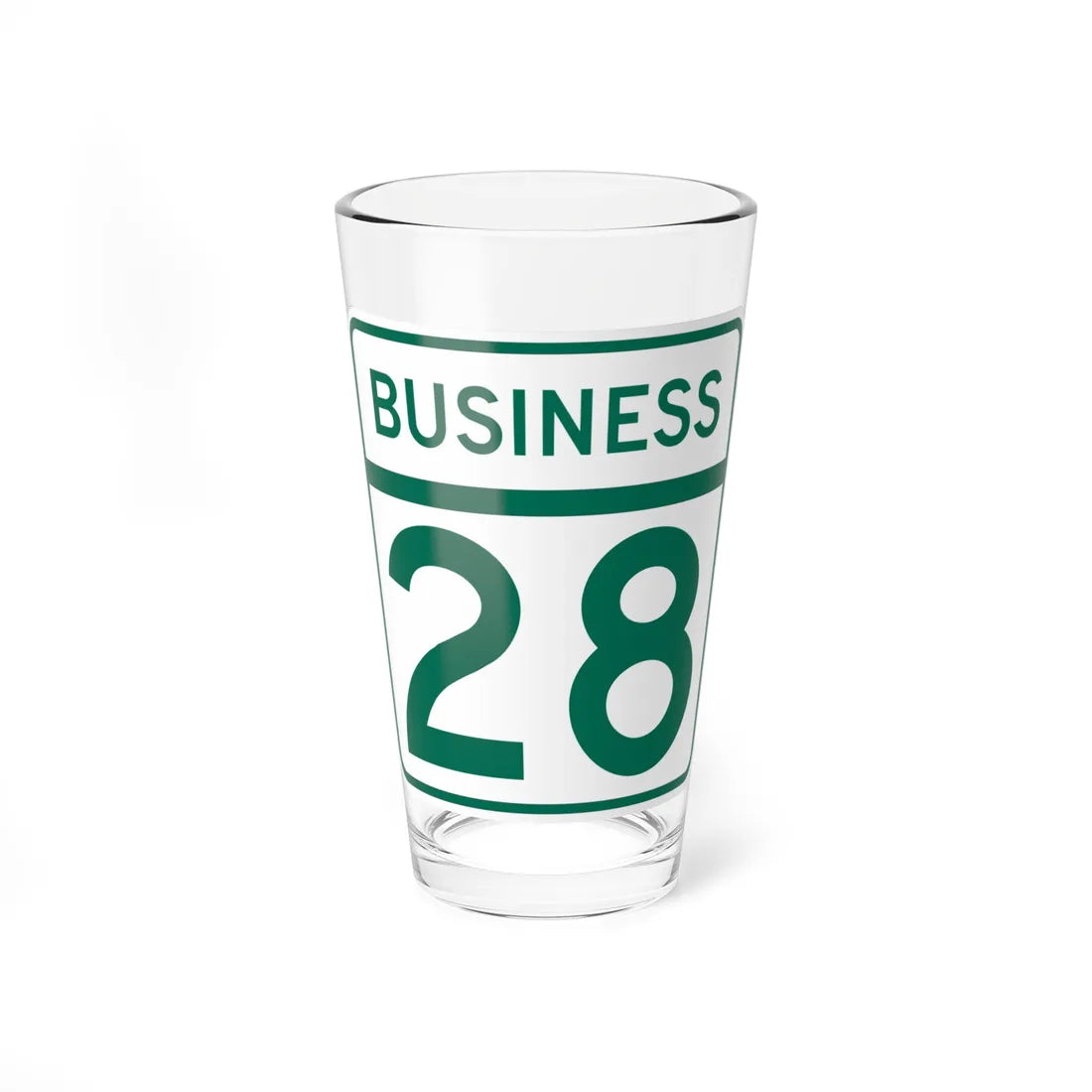 MD Route 28 Business (Maryland) (Road Sign) Pint Glass 16oz - Go Mug Yourself