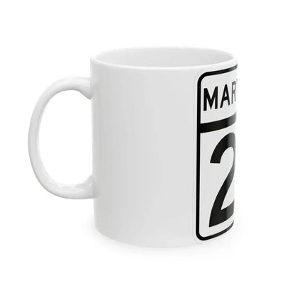 MD Route 28 (Maryland) (Road Sign) White Coffee Mug - Go Mug Yourself