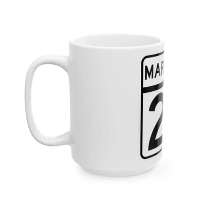 MD Route 28 (Maryland) (Road Sign) White Coffee Mug - Go Mug Yourself