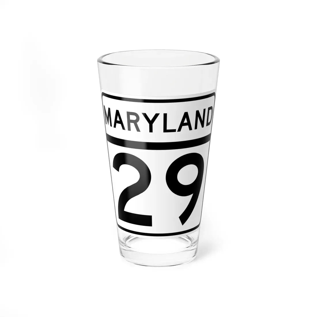 MD Route 29 (Maryland) (Road Sign) Pint Glass 16oz 16oz - Go Mug Yourself