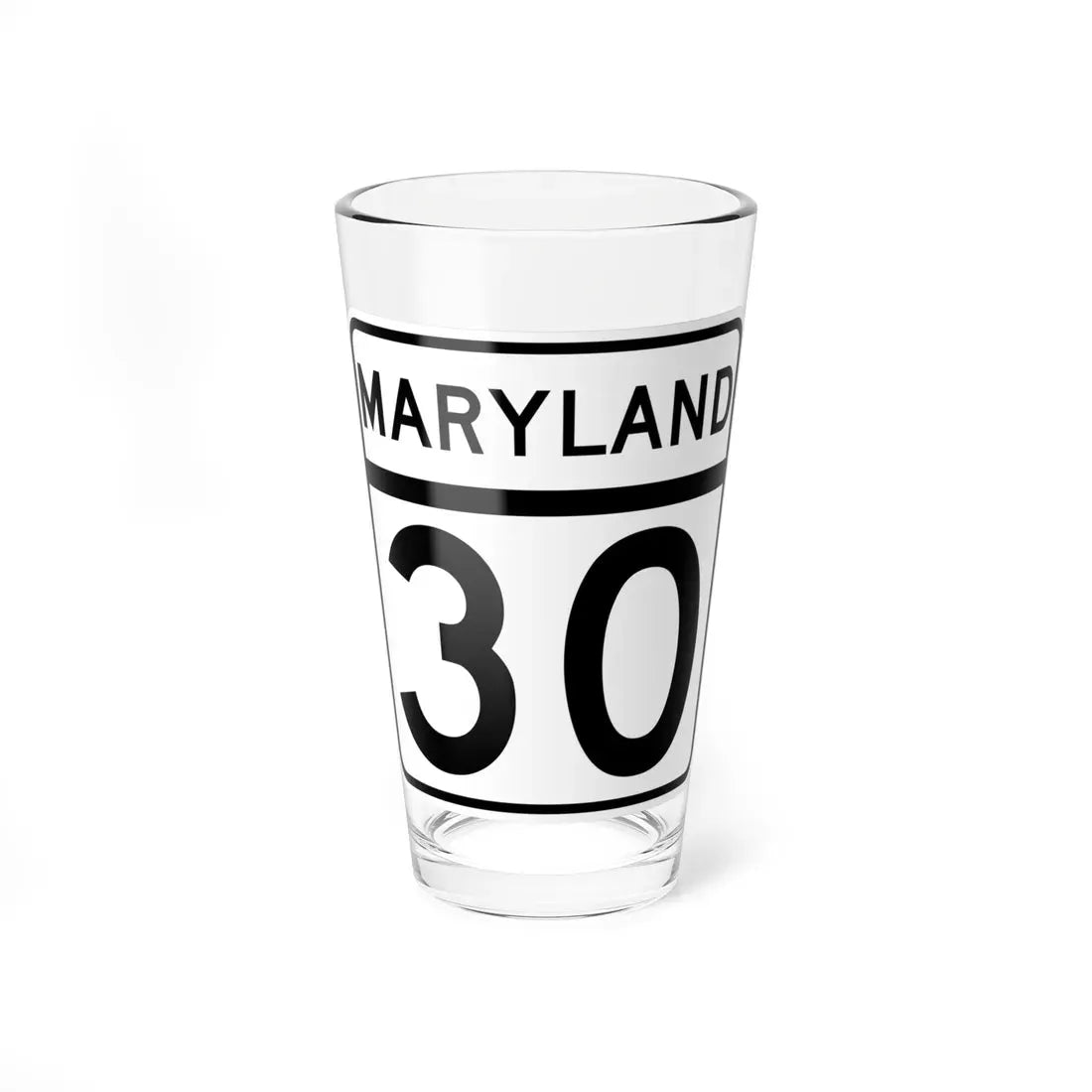 MD Route 30 (Maryland) (Road Sign) Pint Glass 16oz 16oz - Go Mug Yourself