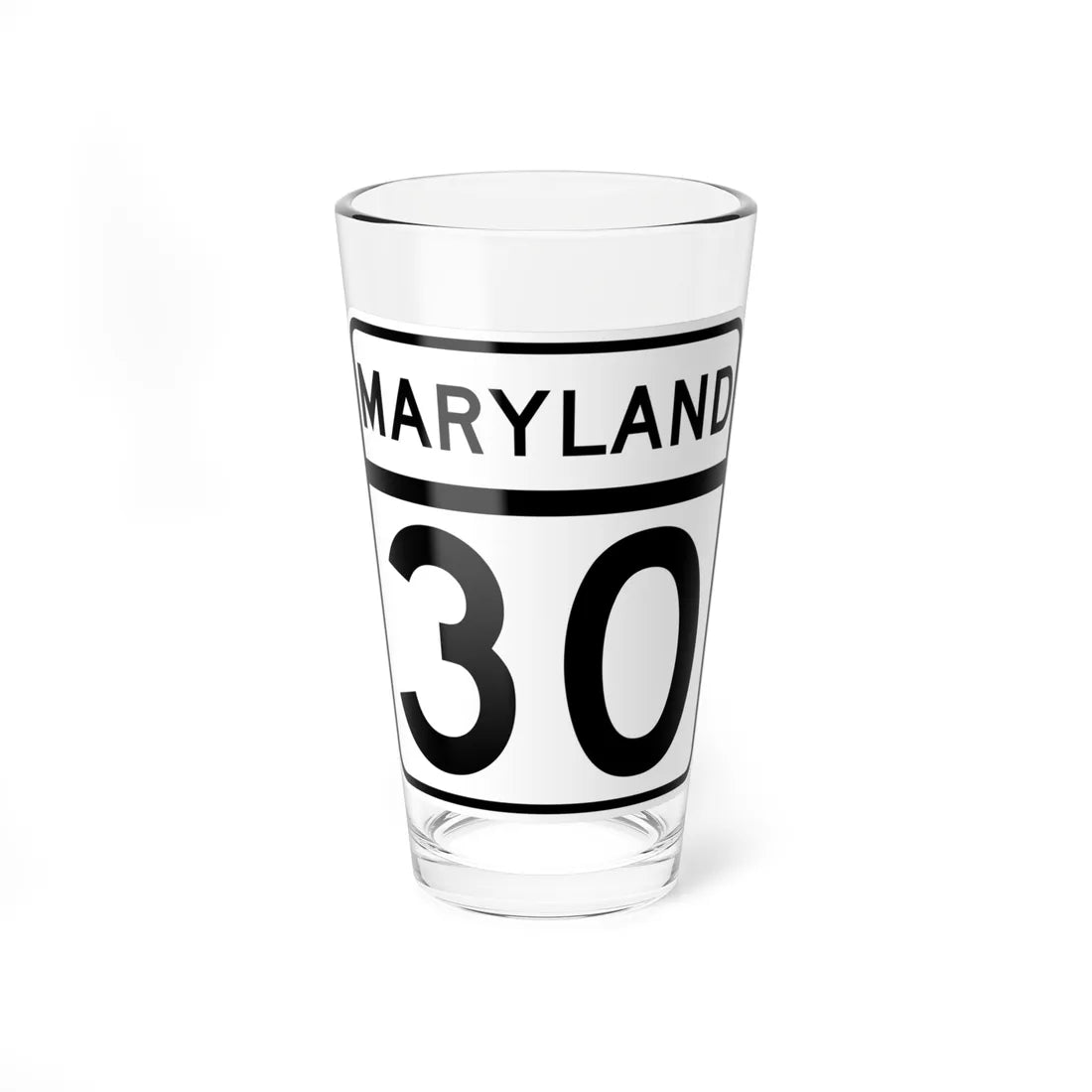 MD Route 30 (Maryland) (Road Sign) Pint Glass 16oz - Go Mug Yourself