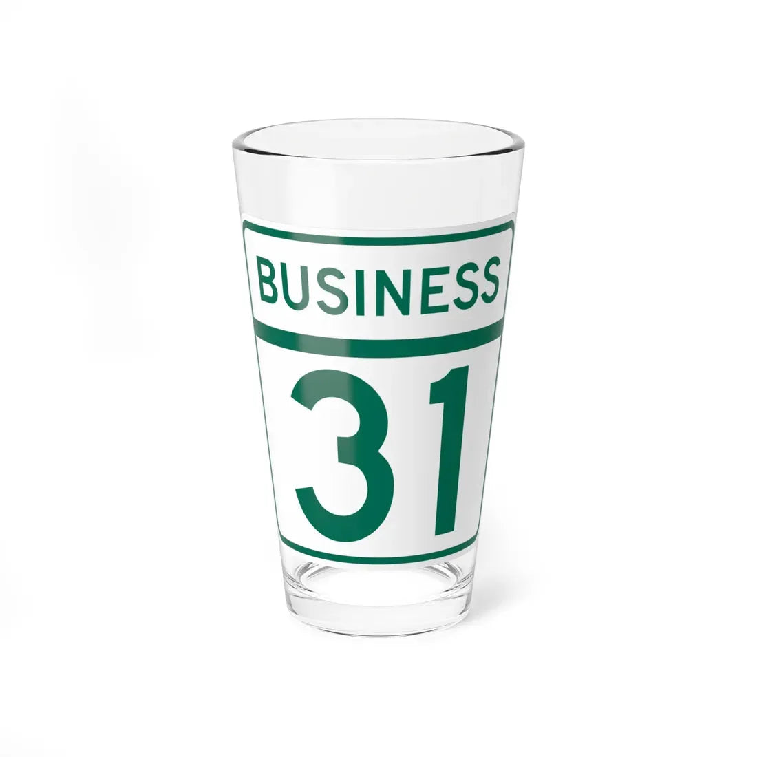 MD Route 31 Business (Maryland) (Road Sign) Pint Glass 16oz 16oz - Go Mug Yourself