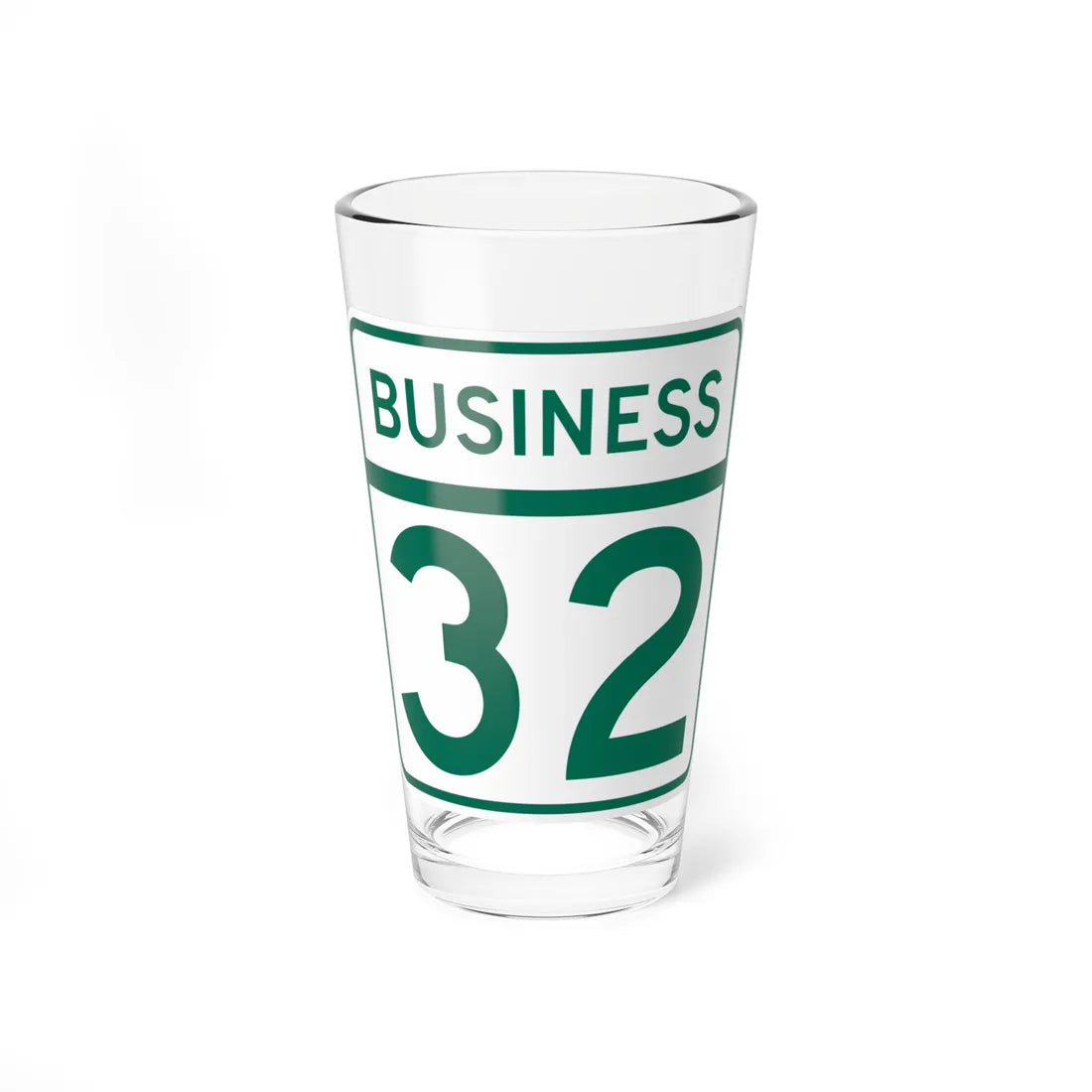MD Route 32 Business (Maryland) (Road Sign) Pint Glass 16oz 16oz - Go Mug Yourself