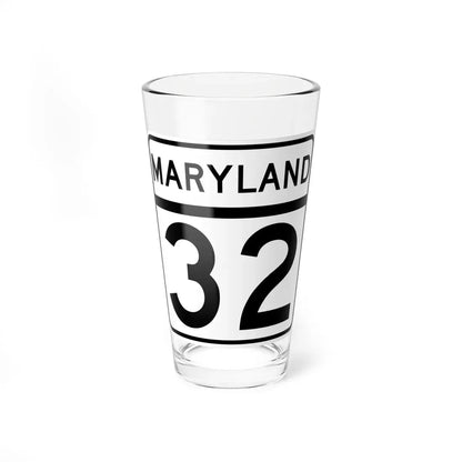 MD Route 32 (Maryland) (Road Sign) Pint Glass 16oz 16oz - Go Mug Yourself
