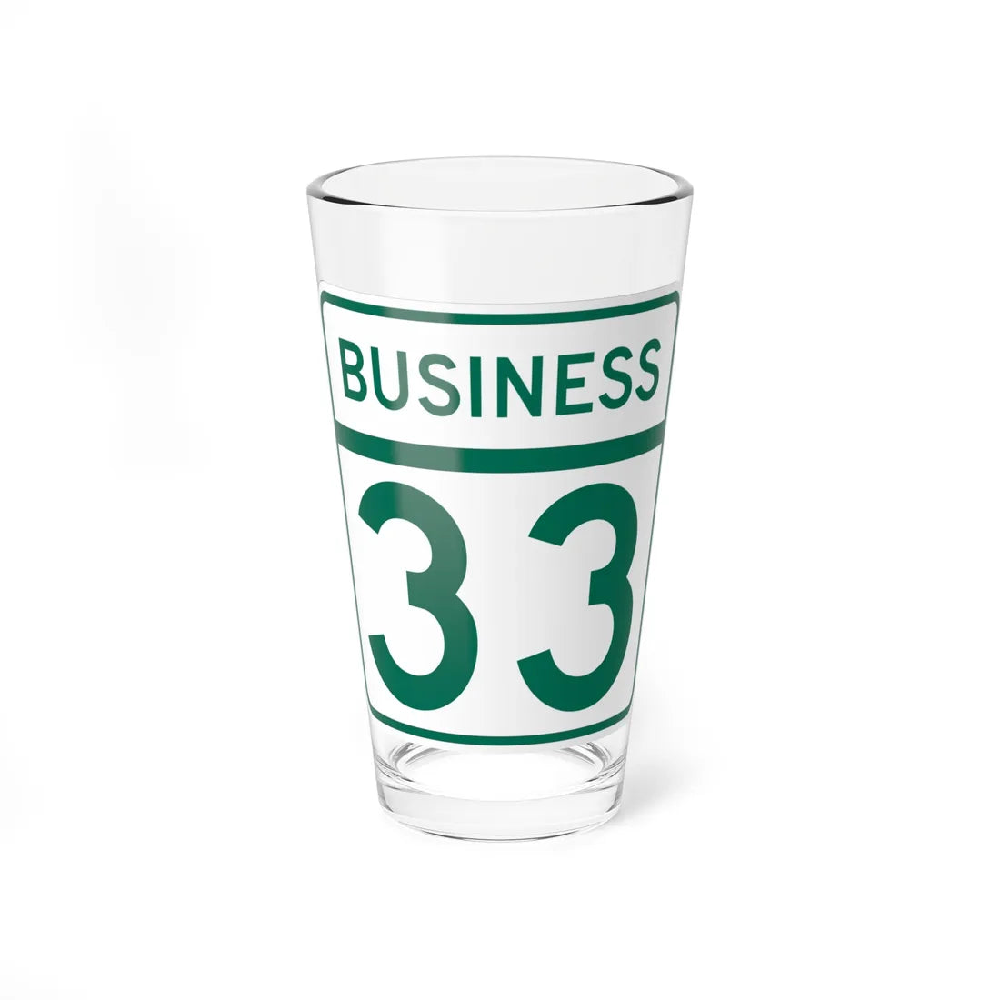 MD Route 33 Business (Maryland) (Road Sign) Pint Glass 16oz 16oz - Go Mug Yourself