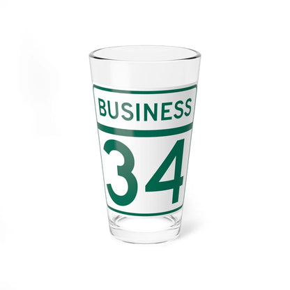 MD Route 34 Business (Maryland) (Road Sign) Pint Glass 16oz 16oz - Go Mug Yourself