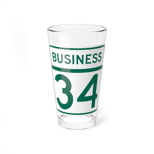 MD Route 34 Business (Maryland) (Road Sign) Pint Glass 16oz 16oz - Go Mug Yourself