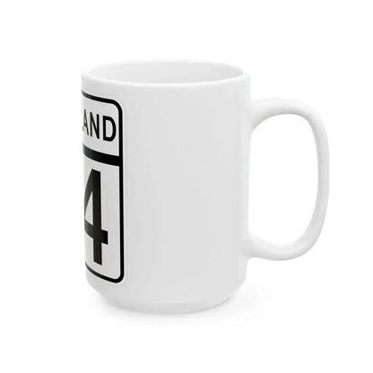 MD Route 34 (Maryland) (Road Sign) White Coffee Mug - Go Mug Yourself