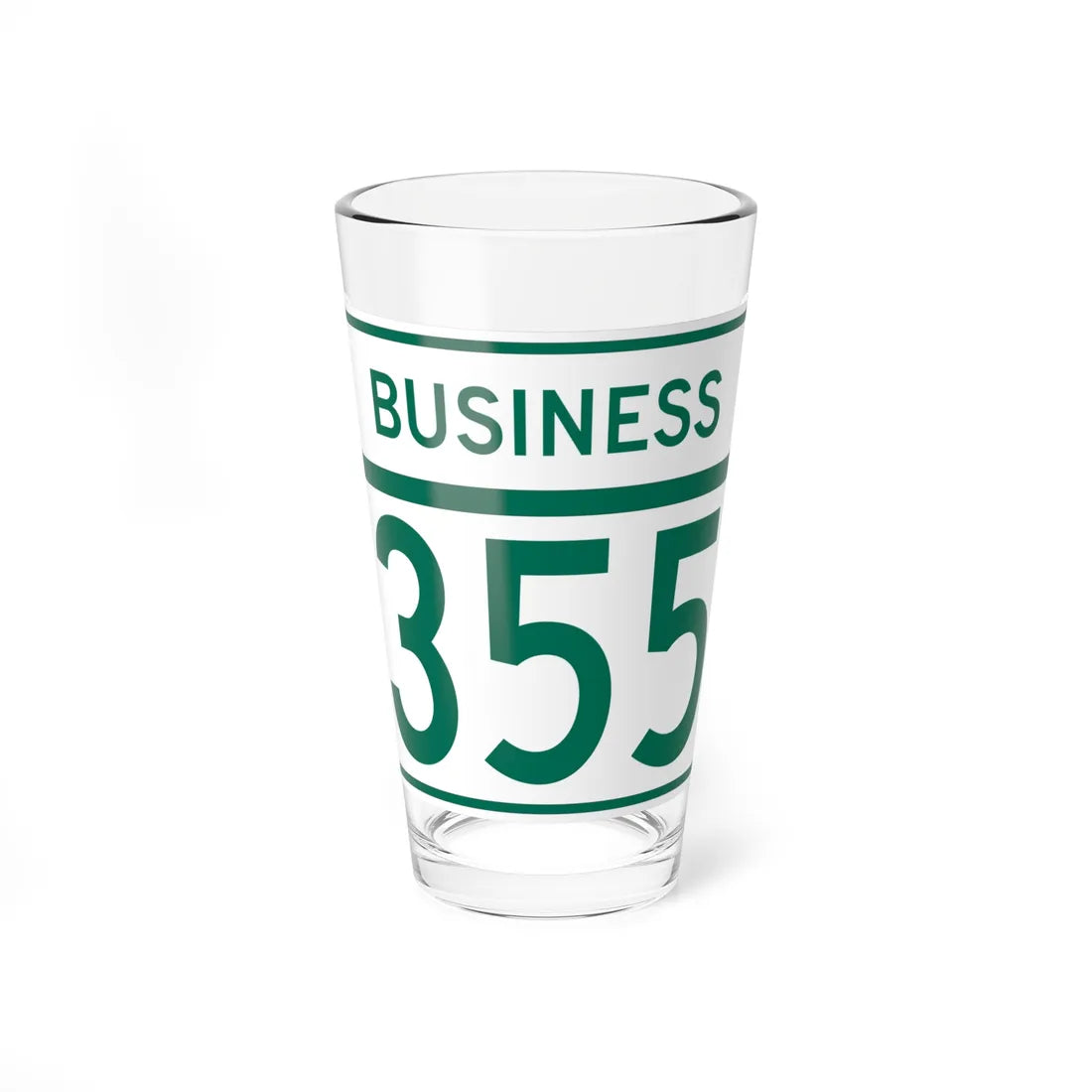 MD Route 355 Business (Maryland) (Road Sign) Pint Glass 16oz 16oz - Go Mug Yourself