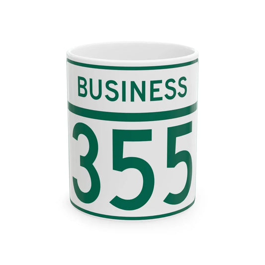 MD Route 355 Business (Maryland) (Road Sign) White Coffee Mug 11oz - Go Mug Yourself