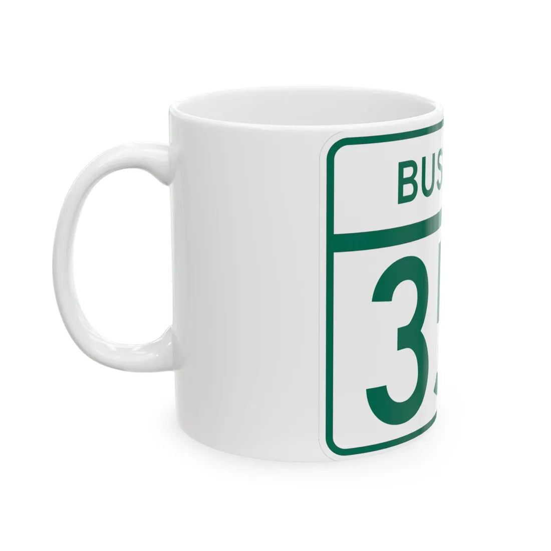 MD Route 355 Business (Maryland) (Road Sign) White Coffee Mug - Go Mug Yourself