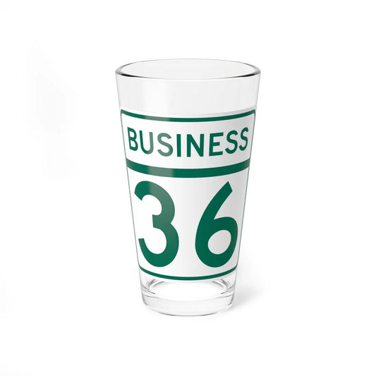 MD Route 36 Business (Maryland) (Road Sign) Pint Glass 16oz 16oz - Go Mug Yourself