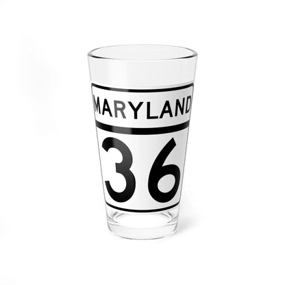 MD Route 36 (Maryland) (Road Sign) Pint Glass 16oz 16oz - Go Mug Yourself
