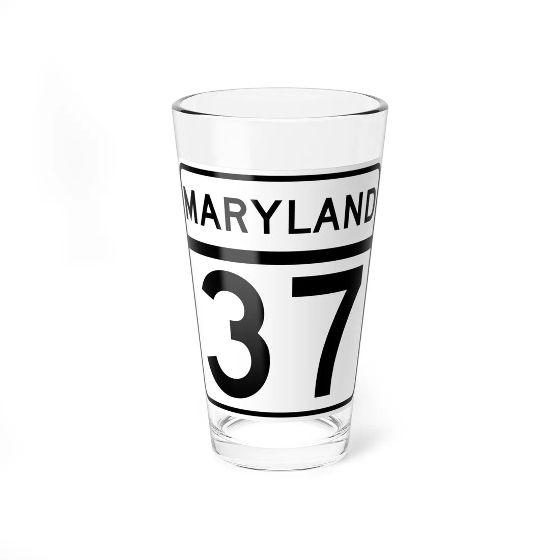 MD Route 37 (Maryland) (Road Sign) Pint Glass 16oz 16oz - Go Mug Yourself
