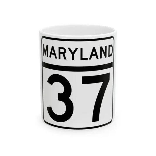 MD Route 37 (Maryland) (Road Sign) White Coffee Mug 11oz - Go Mug Yourself