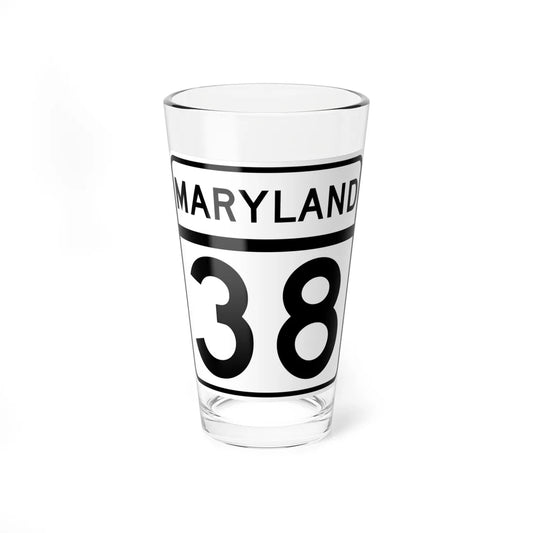MD Route 38 (Maryland) (Road Sign) Pint Glass 16oz 16oz - Go Mug Yourself