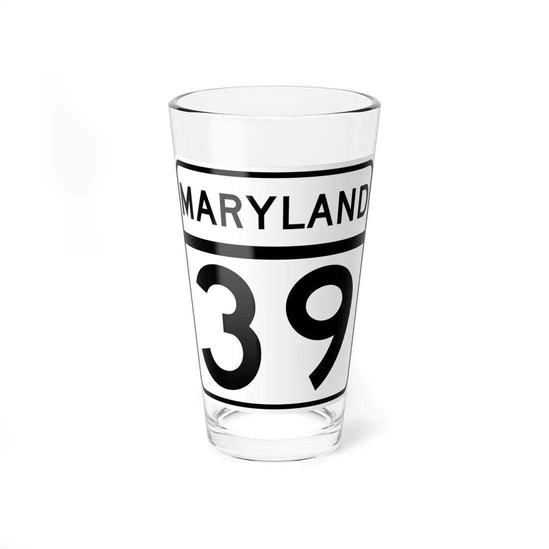 MD Route 39 (Maryland) (Road Sign) Pint Glass 16oz 16oz - Go Mug Yourself