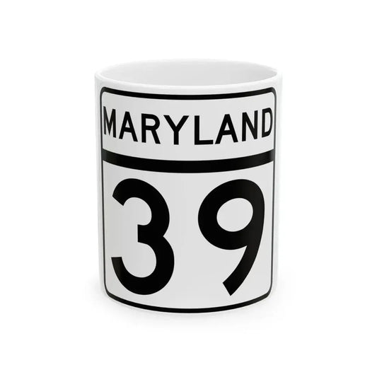 MD Route 39 (Maryland) (Road Sign) White Coffee Mug 11oz - Go Mug Yourself