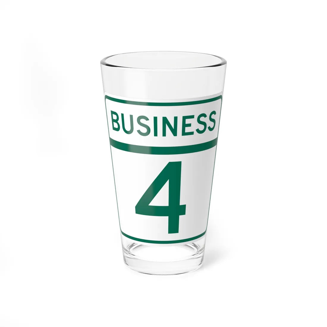 MD Route 4 Business (Maryland) (Road Sign) Pint Glass 16oz 16oz - Go Mug Yourself