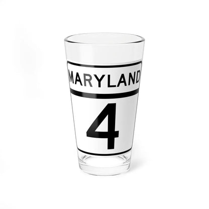MD Route 4 (Maryland) (Road Sign) Pint Glass 16oz 16oz - Go Mug Yourself