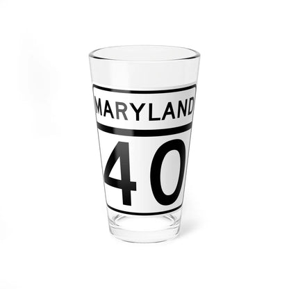 MD Route 40 (Maryland) (Road Sign) Pint Glass 16oz 16oz - Go Mug Yourself