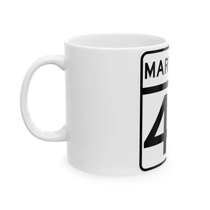 MD Route 40 (Maryland) (Road Sign) White Coffee Mug - Go Mug Yourself