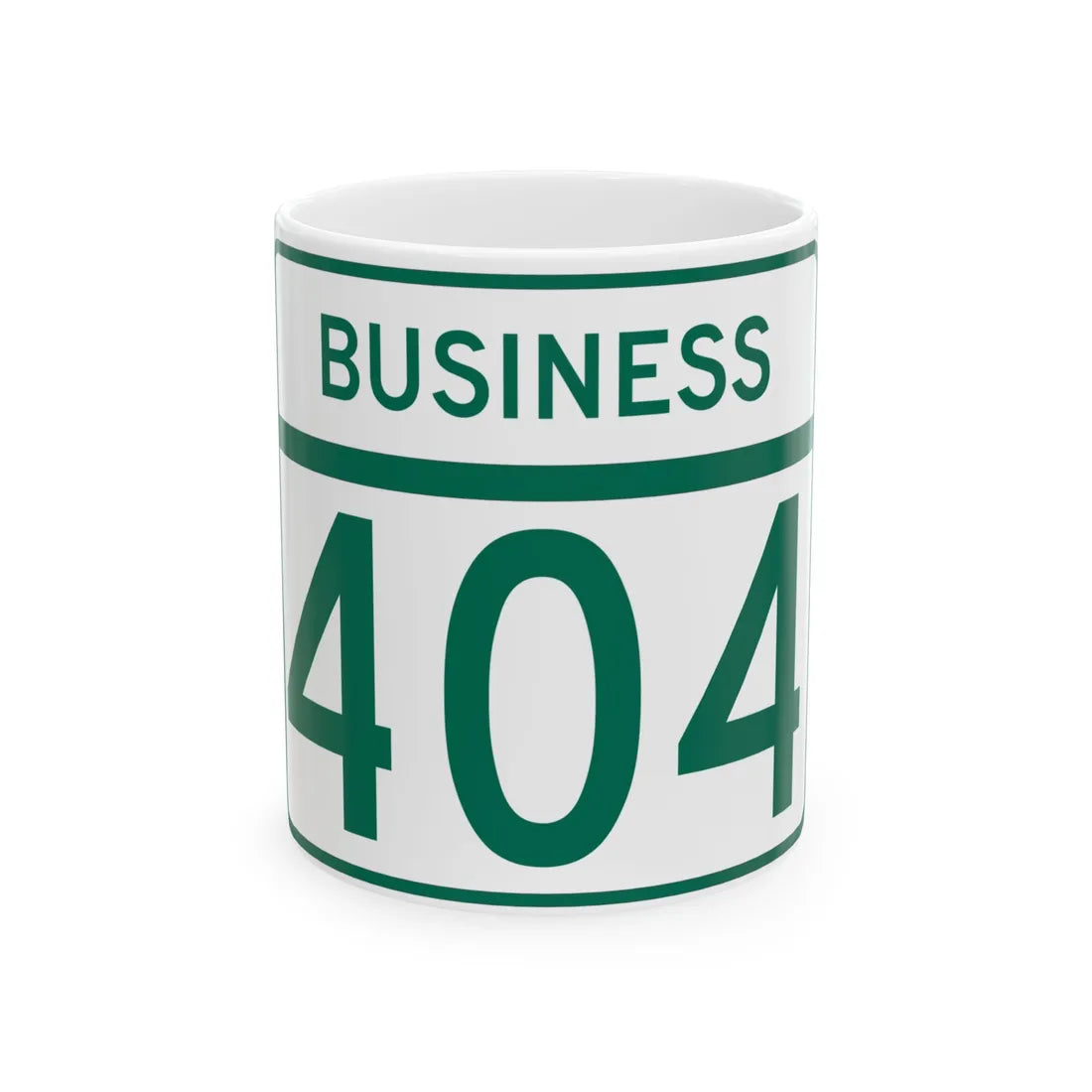 MD Route 404 Business (Maryland) (Road Sign) White Coffee Mug 11oz - Go Mug Yourself