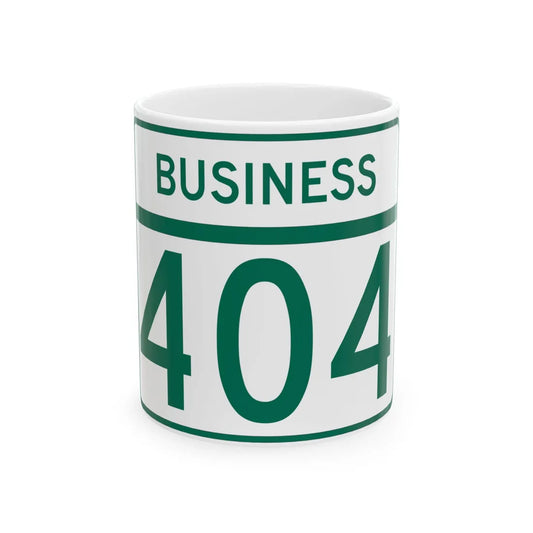 MD Route 404 Business (Maryland) (Road Sign) White Coffee Mug 11oz - Go Mug Yourself