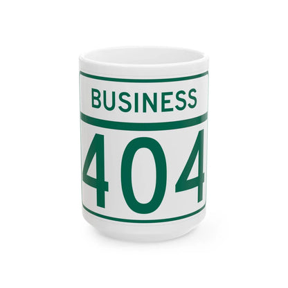 MD Route 404 Business (Maryland) (Road Sign) White Coffee Mug 15oz - Go Mug Yourself