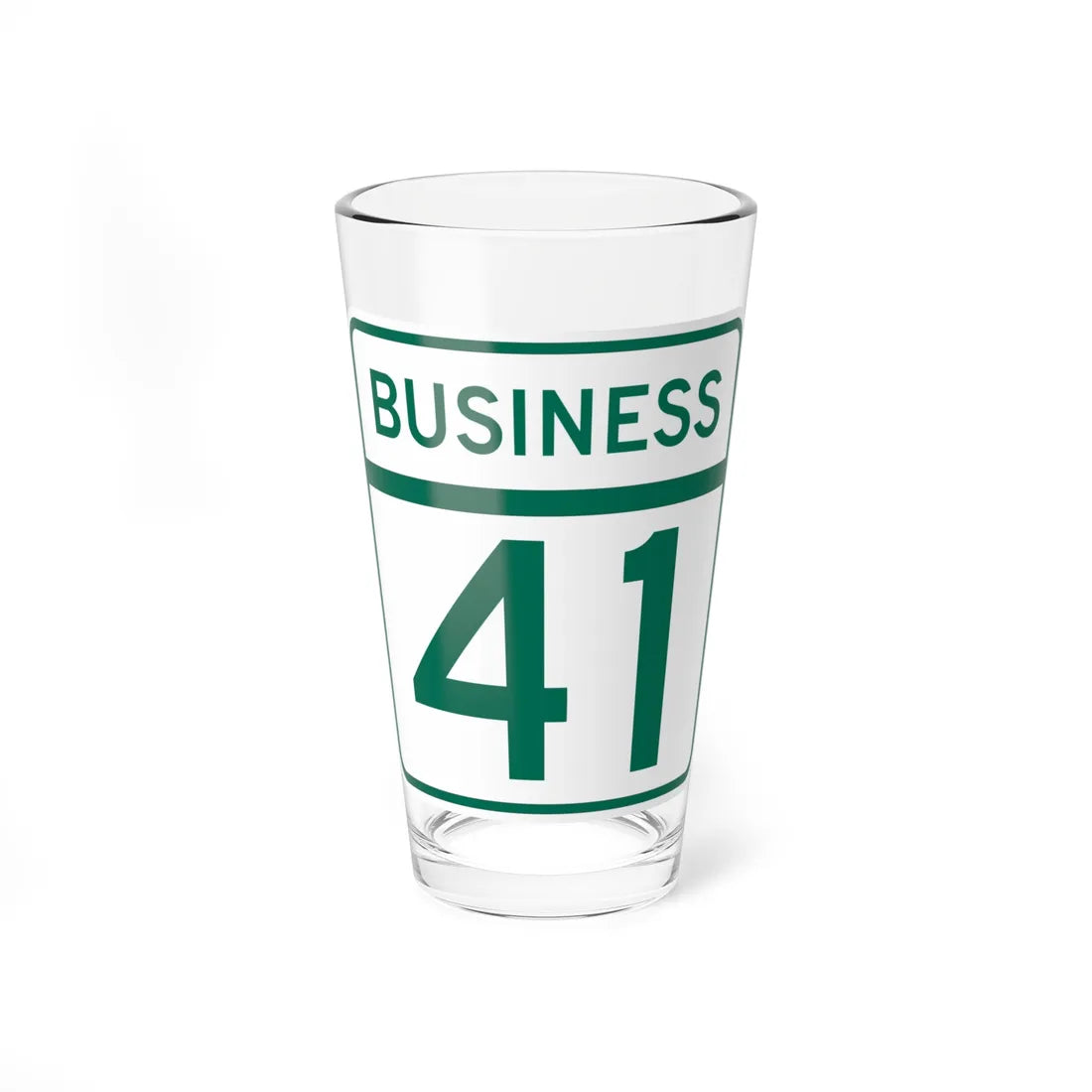 MD Route 41 Business (Maryland) (Road Sign) Pint Glass 16oz 16oz - Go Mug Yourself