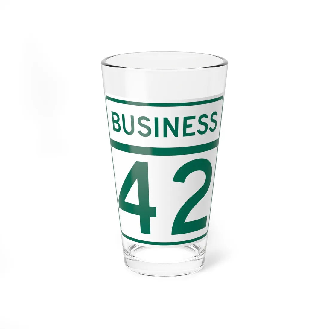 MD Route 42 Business (Maryland) (Road Sign) Pint Glass 16oz 16oz - Go Mug Yourself