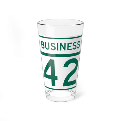 MD Route 42 Business (Maryland) (Road Sign) Pint Glass 16oz 16oz - Go Mug Yourself
