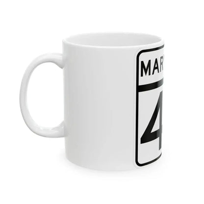 MD Route 42 (Maryland) (Road Sign) White Coffee Mug - Go Mug Yourself