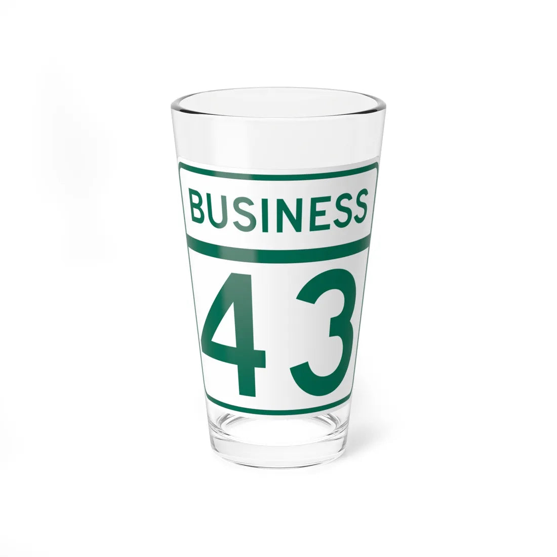 MD Route 43 Business (Maryland) (Road Sign) Pint Glass 16oz 16oz - Go Mug Yourself
