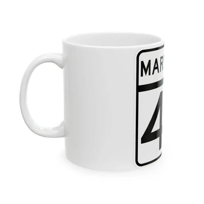 MD Route 43 (Maryland) (Road Sign) White Coffee Mug - Go Mug Yourself