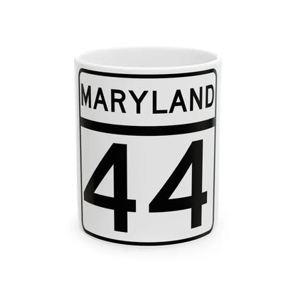 MD Route 44 (Maryland) (Road Sign) White Coffee Mug 11oz - Go Mug Yourself