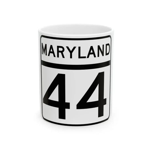 MD Route 44 (Maryland) (Road Sign) White Coffee Mug 11oz - Go Mug Yourself