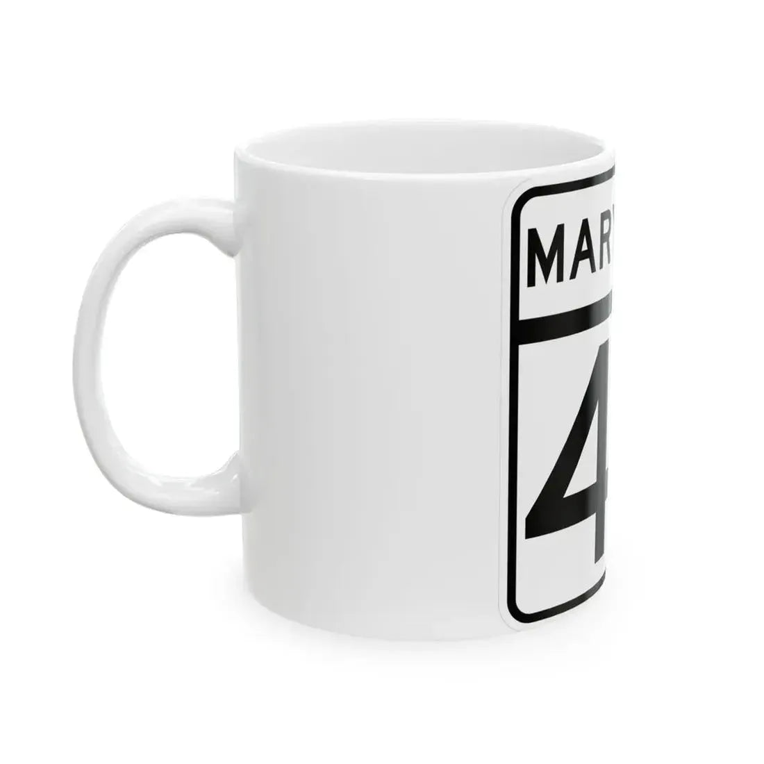 MD Route 44 (Maryland) (Road Sign) White Coffee Mug - Go Mug Yourself