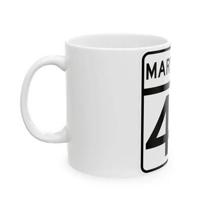 MD Route 44 (Maryland) (Road Sign) White Coffee Mug - Go Mug Yourself