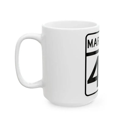 MD Route 44 (Maryland) (Road Sign) White Coffee Mug - Go Mug Yourself