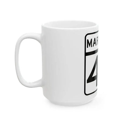 MD Route 45 (Maryland) (Road Sign) White Coffee Mug - Go Mug Yourself