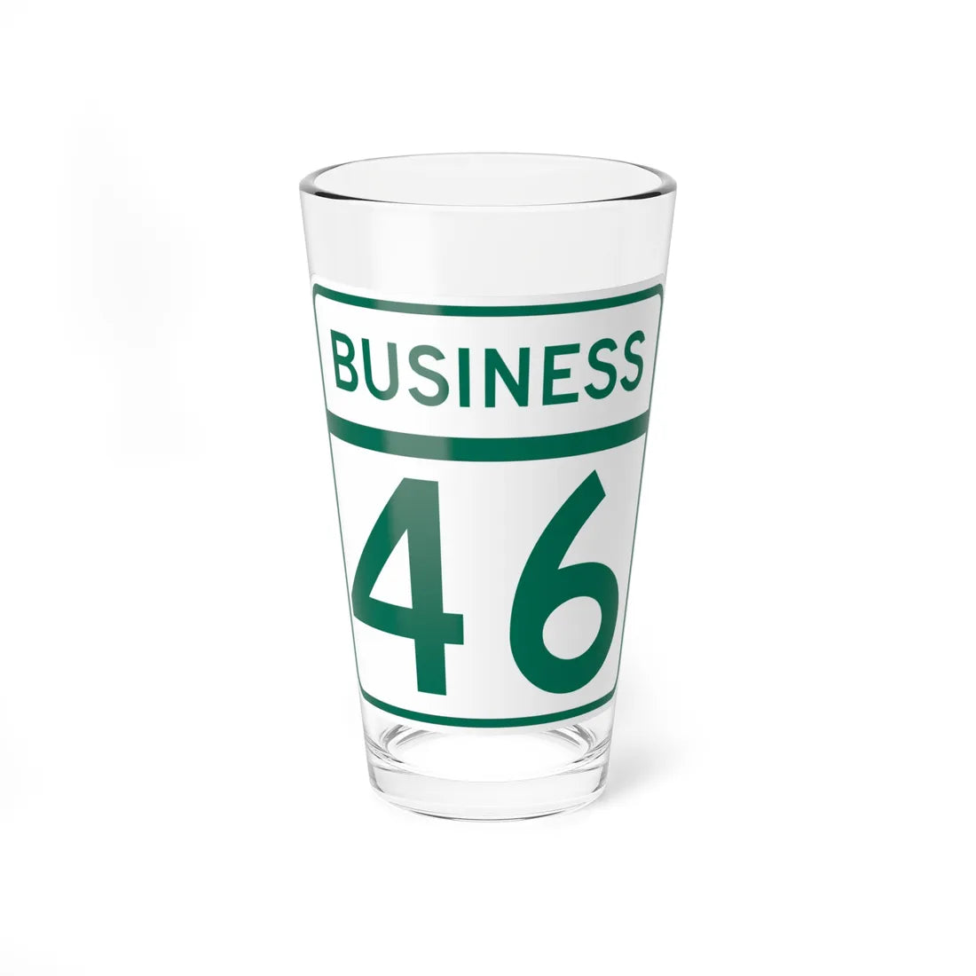 MD Route 46 Business (Maryland) (Road Sign) Pint Glass 16oz 16oz - Go Mug Yourself